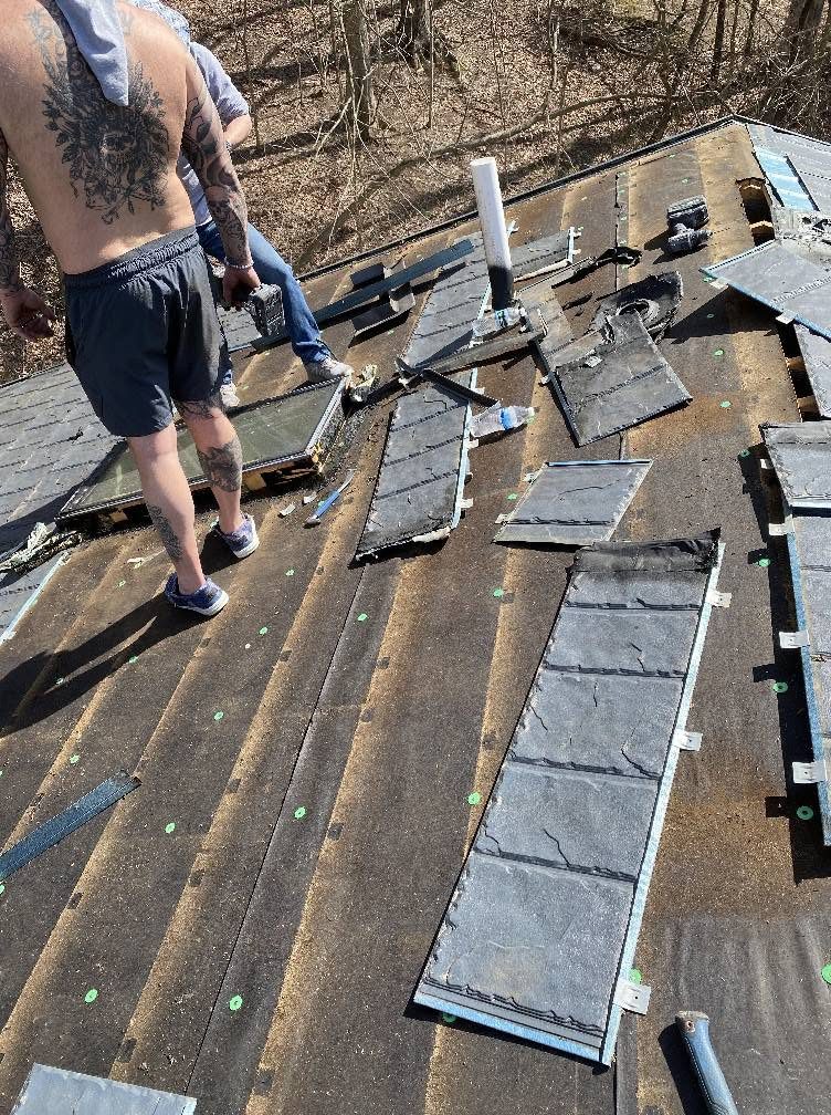 Completed roof work on a West Virginia home